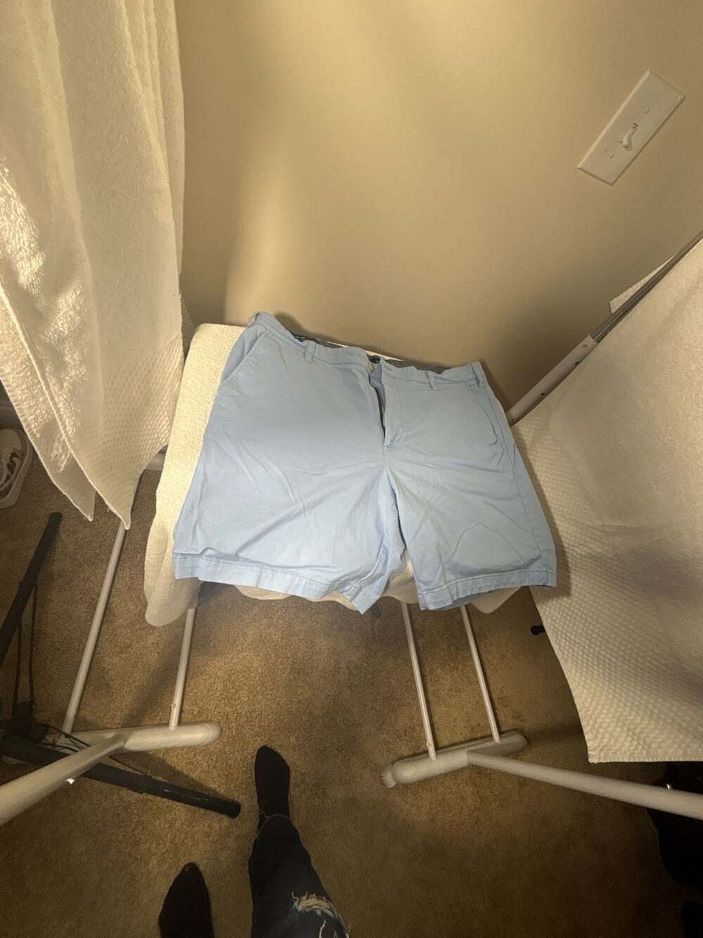 Nautica The Deck Short Classic Fit Stretch Light Blue Size 40W